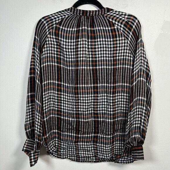 DRA Los Angeles Anthropologie Plaid Flannel Snap Button Top Women's Size Medium - Picture 5 of 8